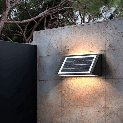 Minimalist LED Up and Down Solar Outdoor Wall Lights