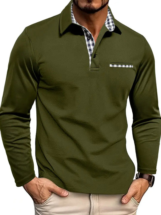 Classic Men’s Long Sleeve Polo Shirt