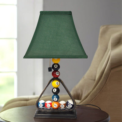 Modern Creative Billiard Stacked Linen Fabric Shade Table Lamp