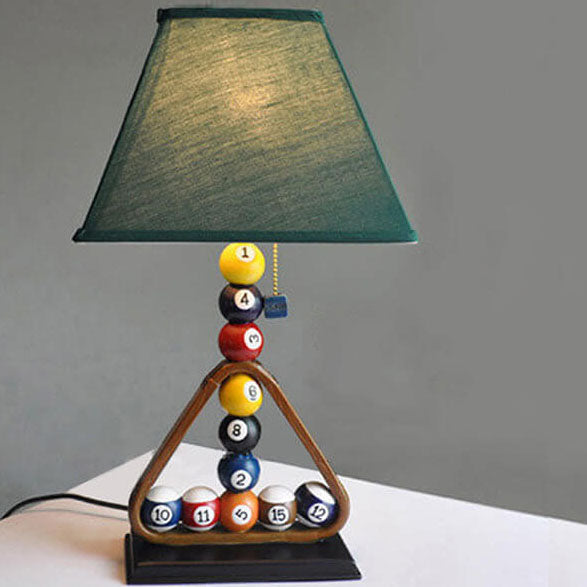 Modern Creative Billiard Stacked Linen Fabric Shade Table Lamp