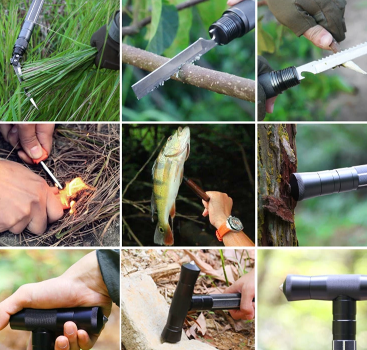 Multifunctional Survival Hiking Pole