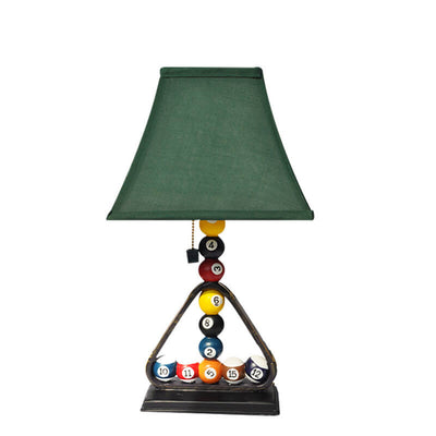 Modern Creative Billiard Stacked Linen Fabric Shade Table Lamp