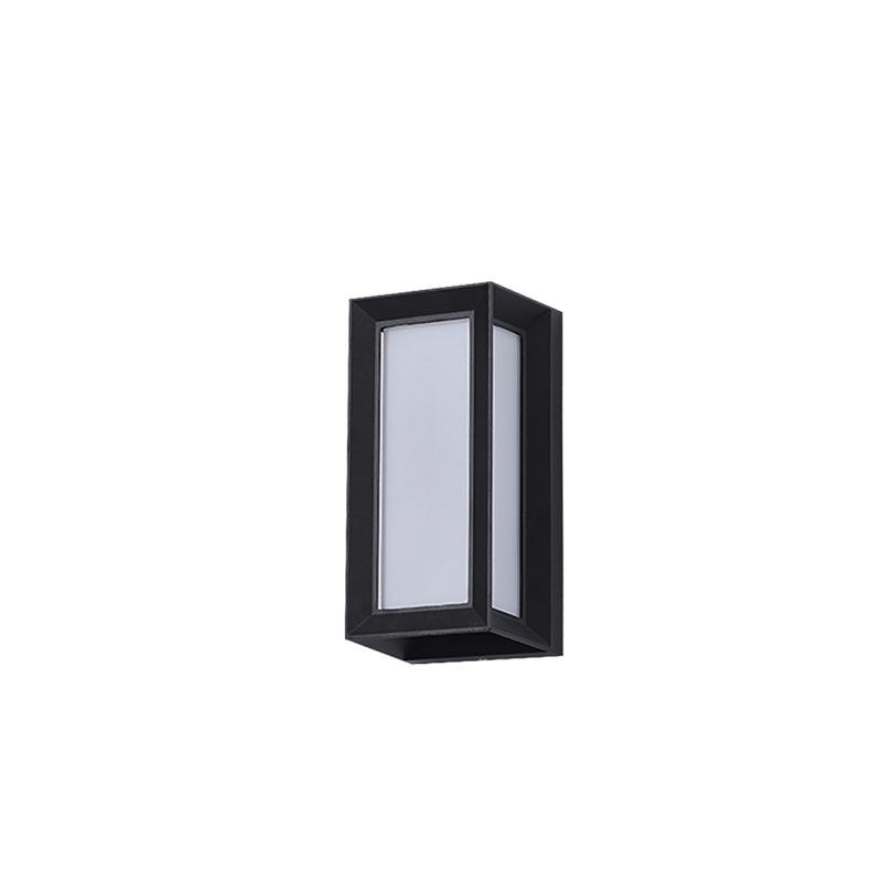 Rectangular Black Modern Outdoor Wall Light