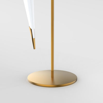 Gold Table Lamp with Origami Crane Design