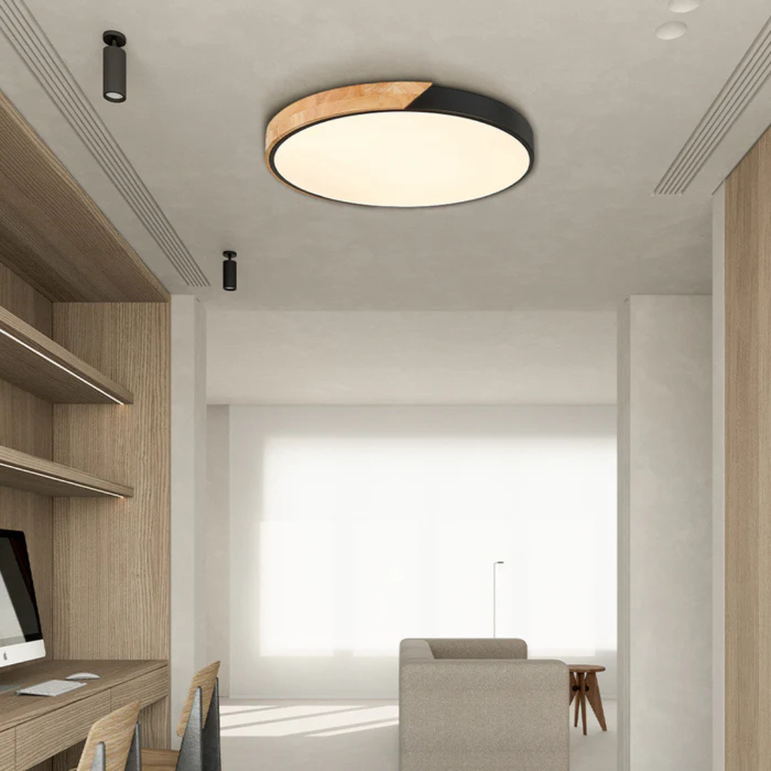 Scandinavian Wooden LED Ceiling Lamp
