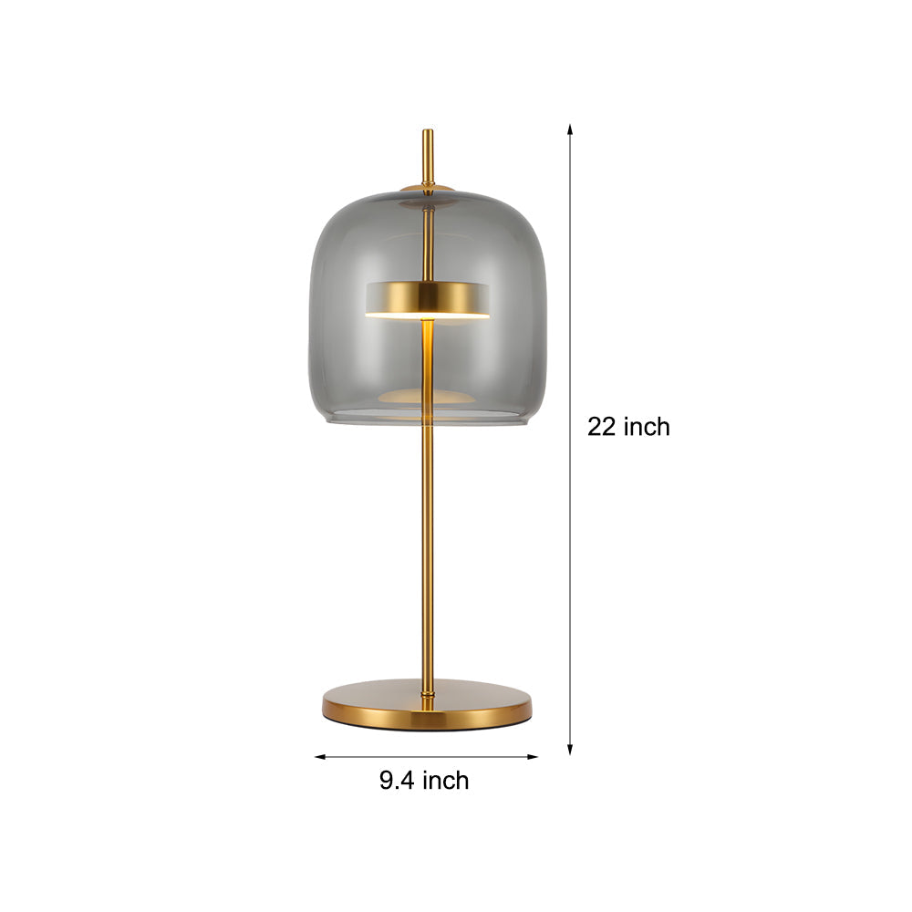 Smoky Glass Table Lamp for an Atmospheric Bedroom