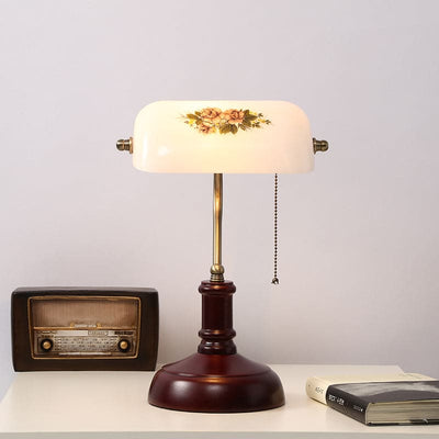 Vintage half-cylindrical bedside lamp