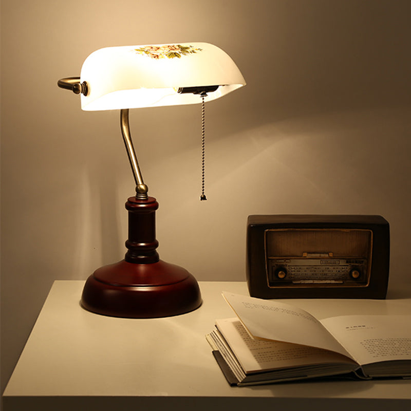 Vintage half-cylindrical bedside lamp