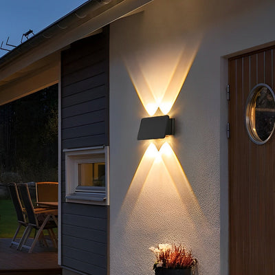 Waterproof LED Up and Down Solar Wall Lamp