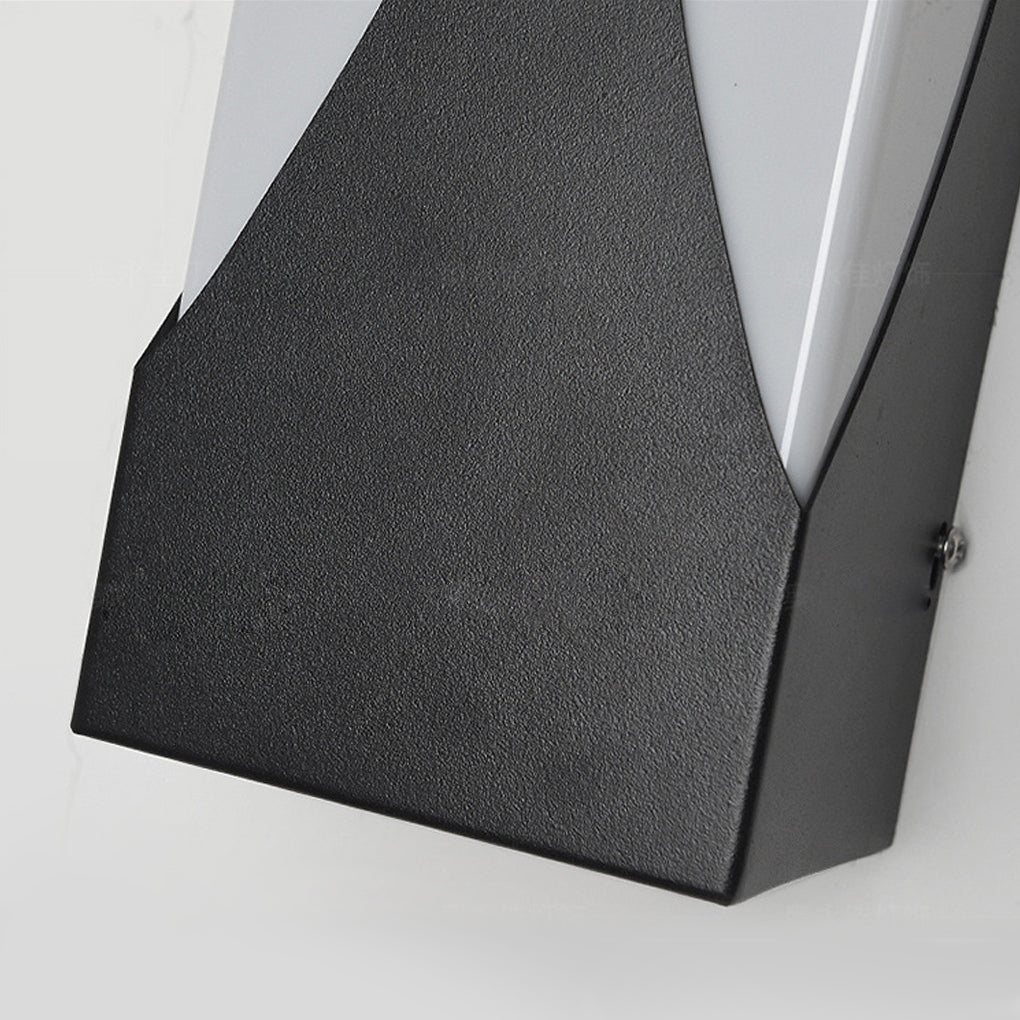 Rectangular Waterproof LED Black Outdoor Wall Sconce