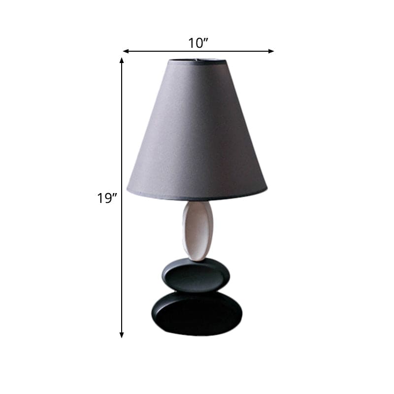 Modern Design Table Lamp with Conical Fabric Shade