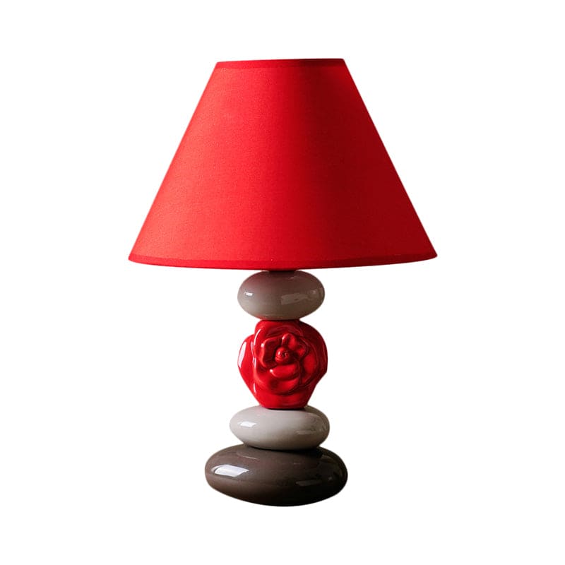 Table Lamp with Conical Fabric Shade