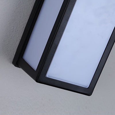 Rectangle  Motion Sensor Black Modern Wall Sconce