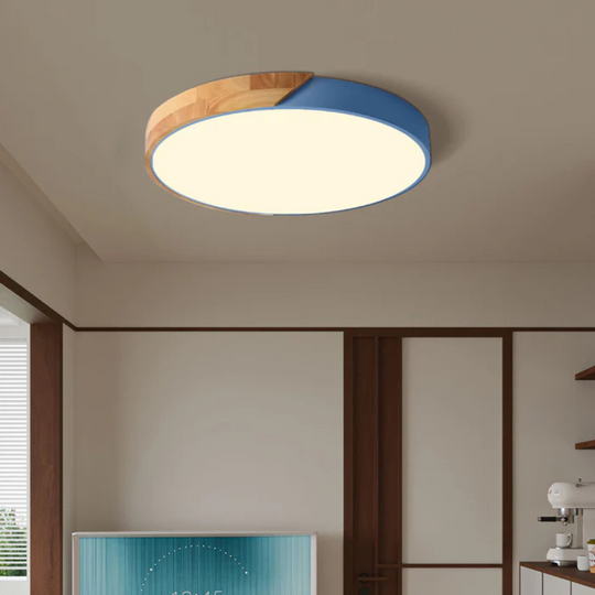 Scandinavian Wooden LED Ceiling Lamp
