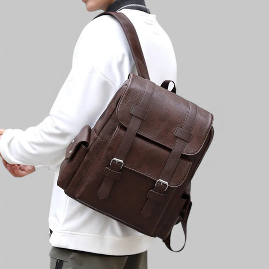 PU Leather Laptop Backpack