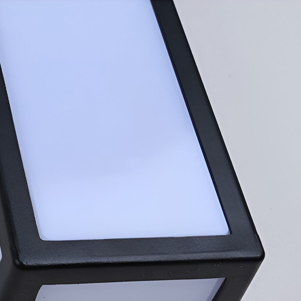 Rectangle  Motion Sensor Black Modern Wall Sconce