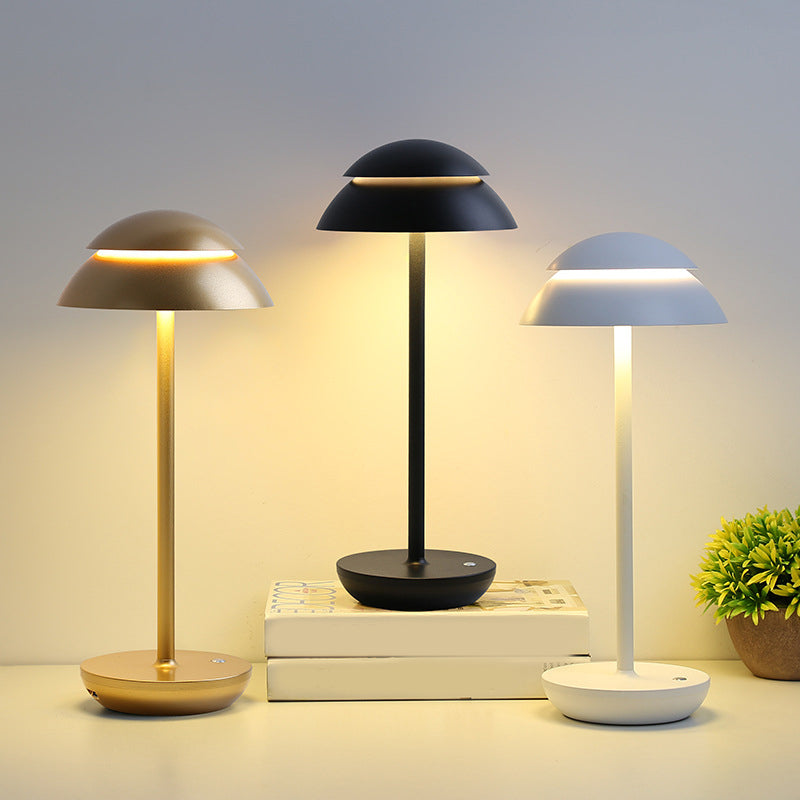 Wireless Rechargeable Table Lamp with Integrated LED Lighting and Built-in Battery