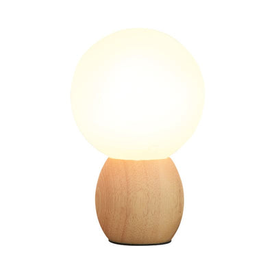 Orbs Bedside Lamp with Wooden Base