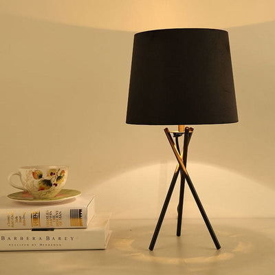 Modern Minimalist Table Lamp with Drum Shade