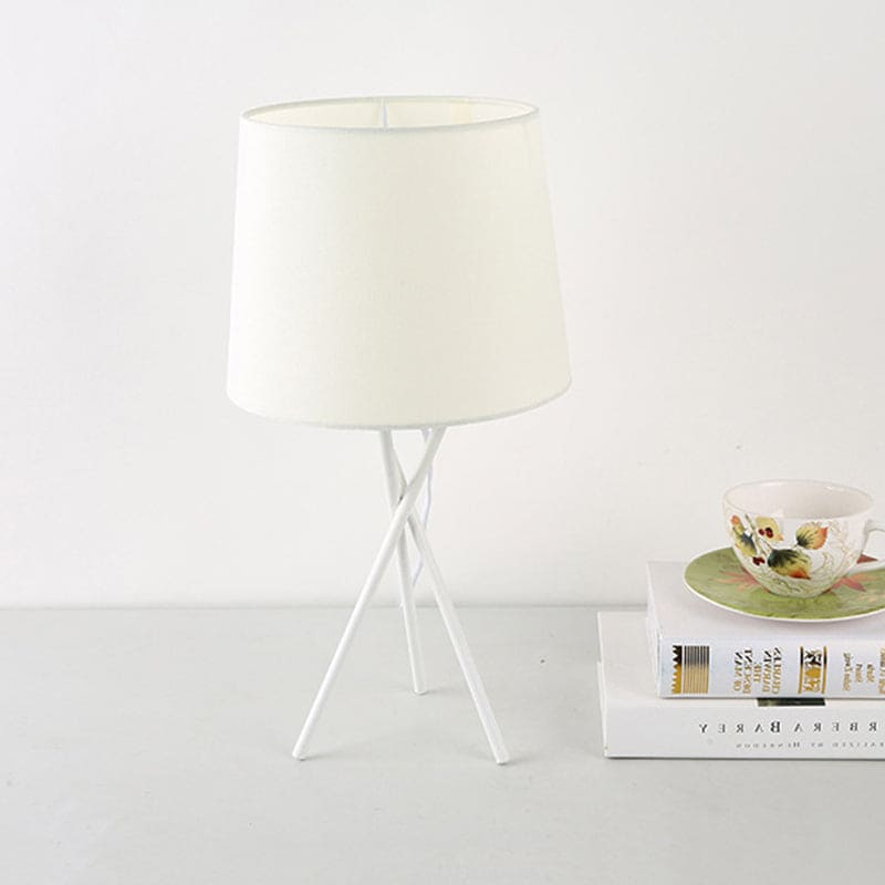 Modern Minimalist Table Lamp with Drum Shade