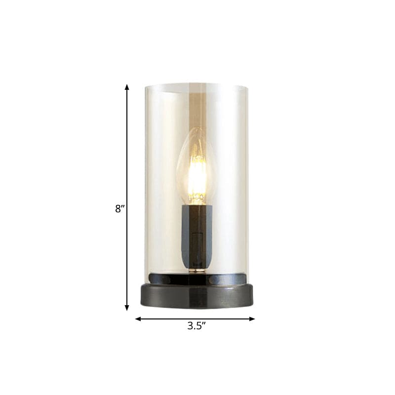 industrial glass table lamp for living room, bedroom and office