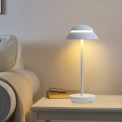 Wireless Rechargeable Table Lamp with Integrated LED Lighting and Built-in Battery