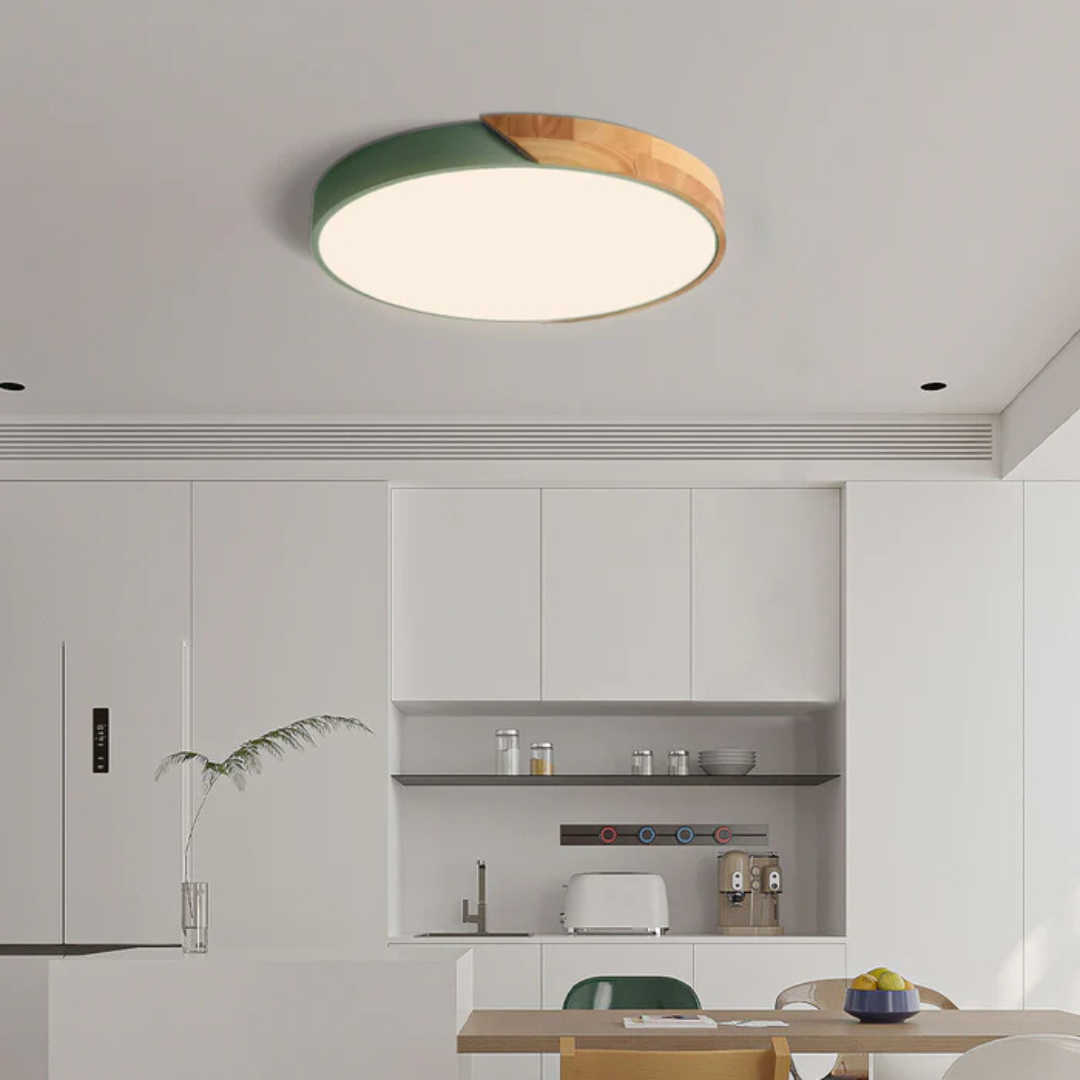 Scandinavian Wooden LED Ceiling Lamp