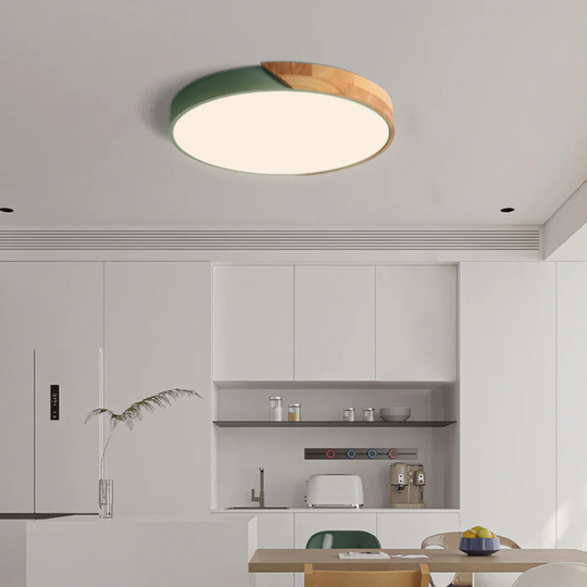Scandinavian Wooden LED Ceiling Lamp