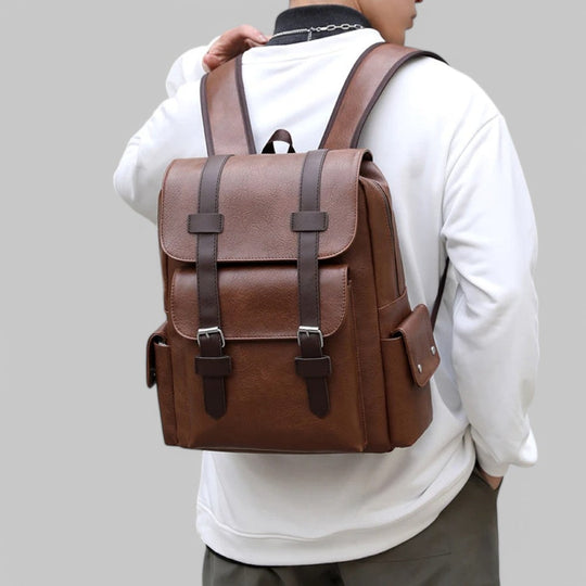 PU Leather Laptop Backpack