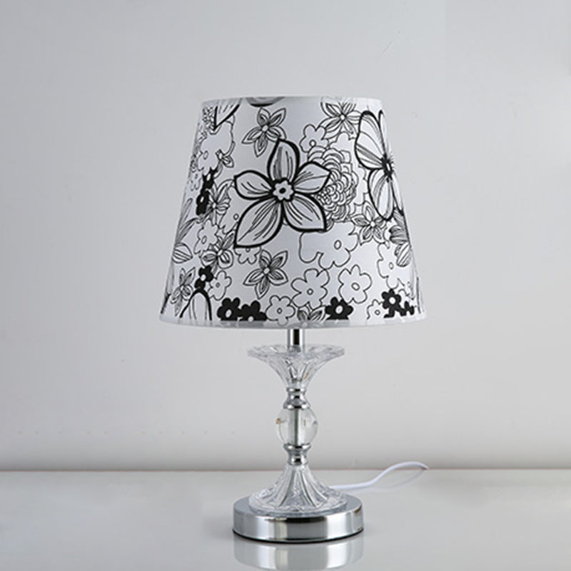 Stylish Table Lamp with Floral Motif