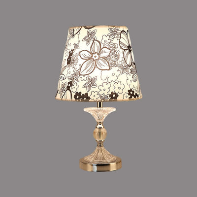 Stylish Table Lamp with Floral Motif