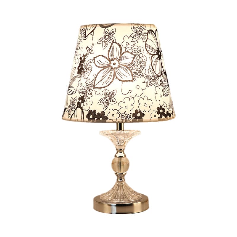 Stylish Table Lamp with Floral Motif