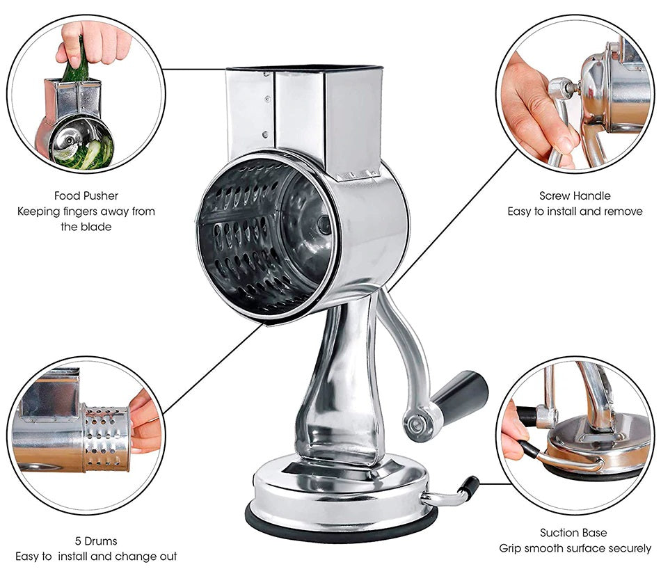 Multi-Functional Kitchen Rotary Food Slicer