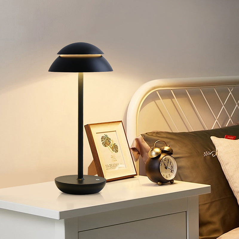 Wireless Rechargeable Table Lamp with Integrated LED Lighting and Built-in Battery