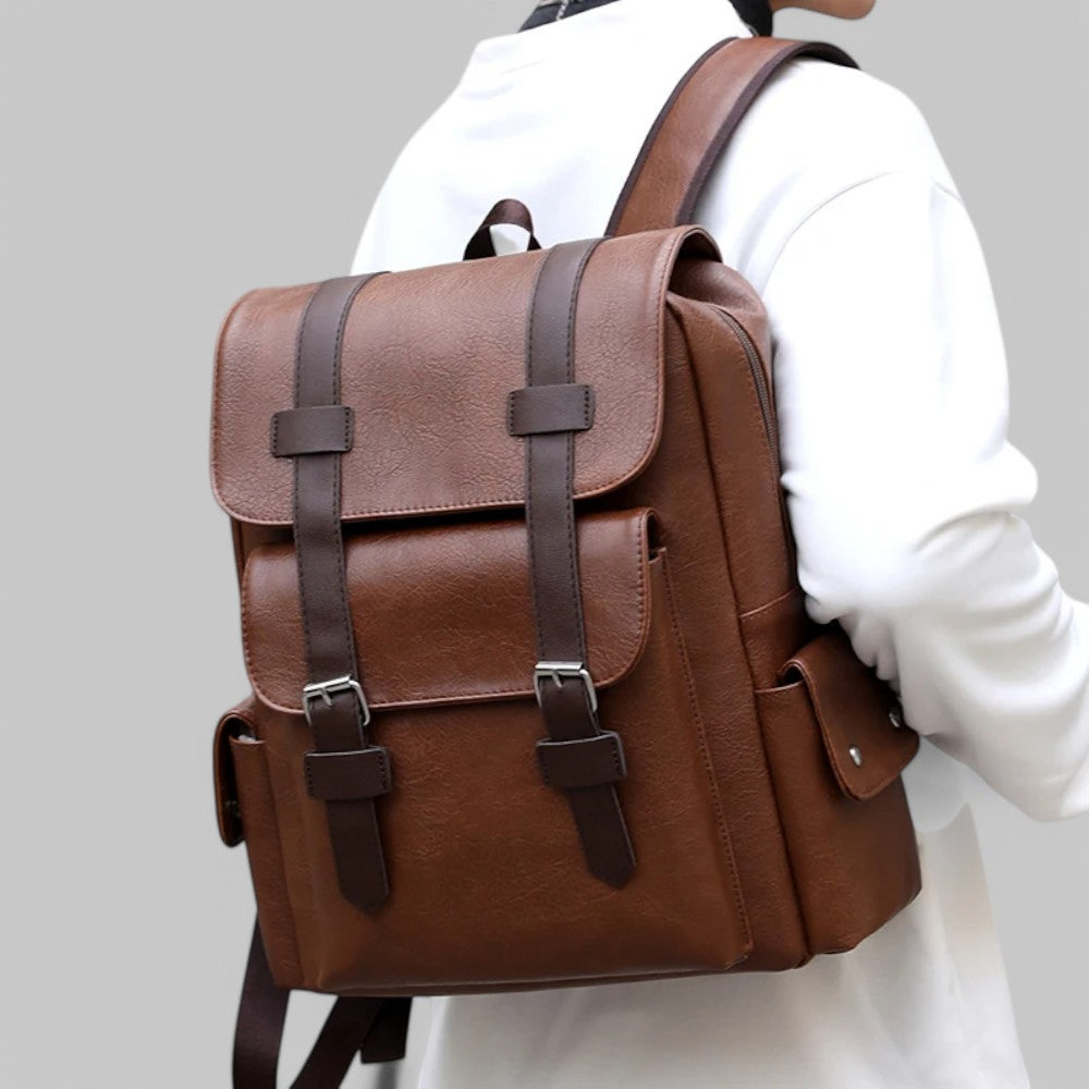 PU Leather Laptop Backpack