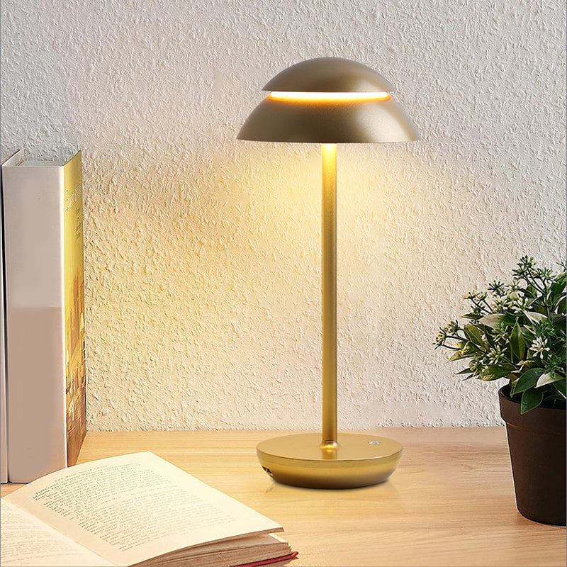 Wireless Rechargeable Table Lamp with Integrated LED Lighting and Built-in Battery