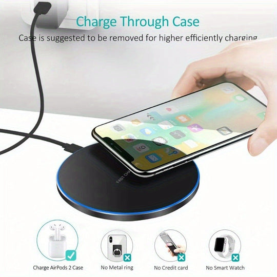 15W Fast Wireless Charger Pad for iPhone & Android phones