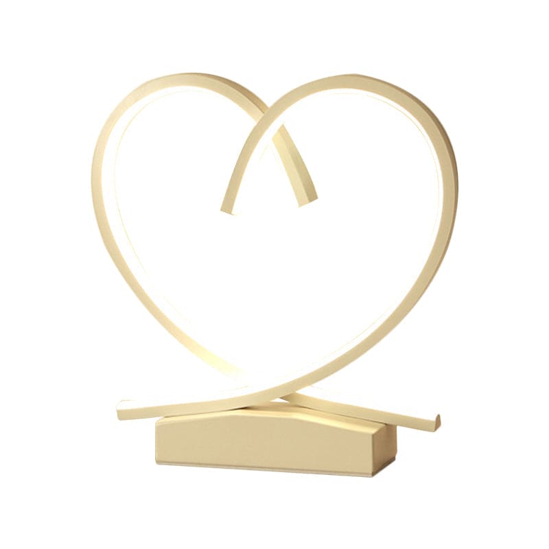 Wooden nightstand with loving heart