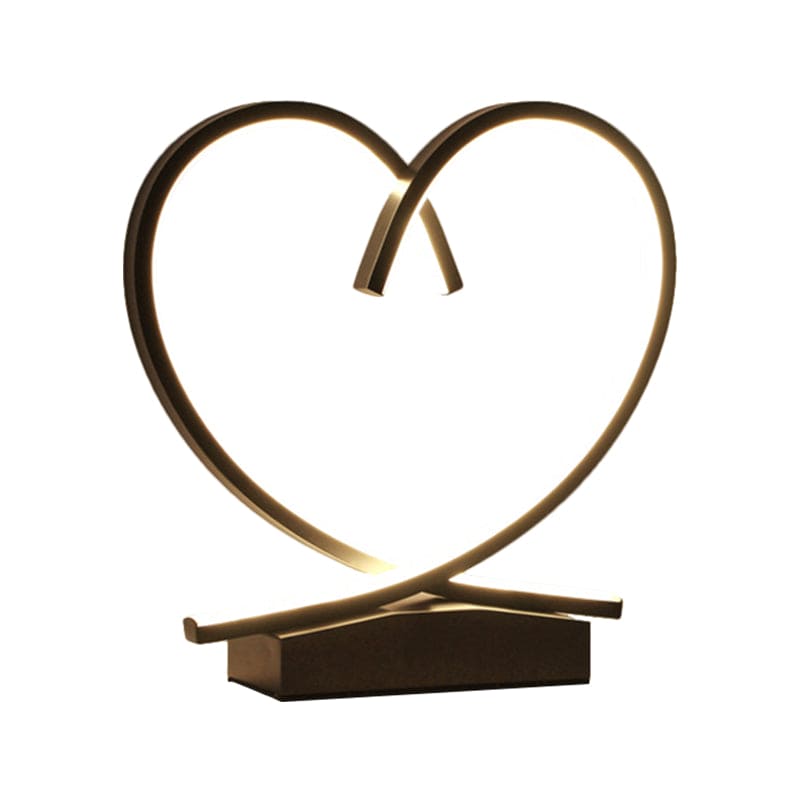 Wooden nightstand with loving heart