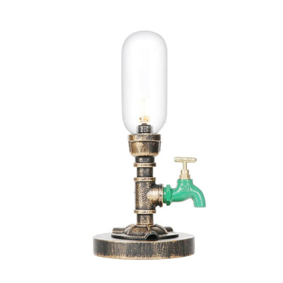 Modern Industrial Table Lamp with Metal Pipe Design