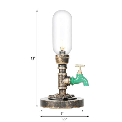 Modern Industrial Table Lamp with Metal Pipe Design