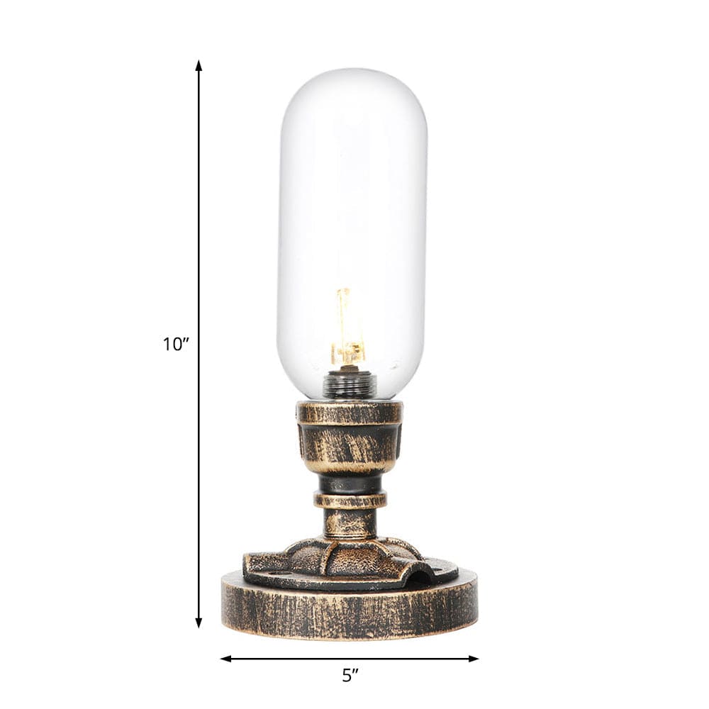 Modern Industrial Table Lamp with Metal Pipe Design