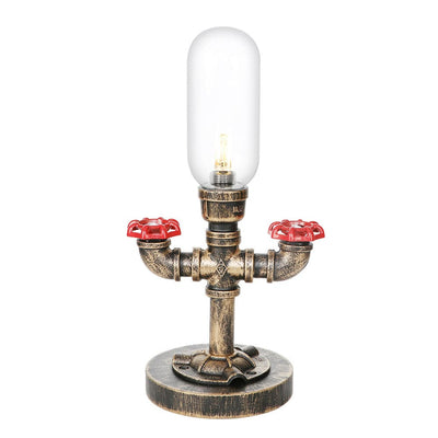 Modern Industrial Table Lamp with Metal Pipe Design