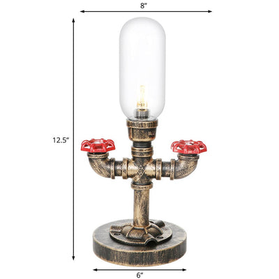 Modern Industrial Table Lamp with Metal Pipe Design