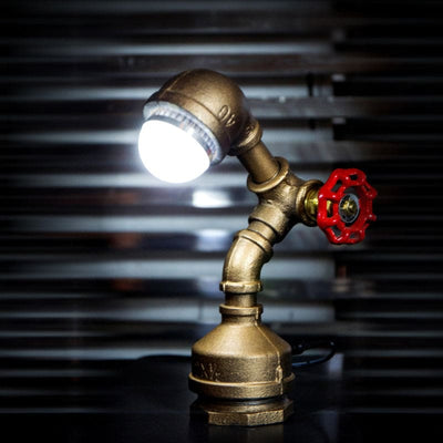 Steampunk Metal Robot Lamp for bedroom, living room and office