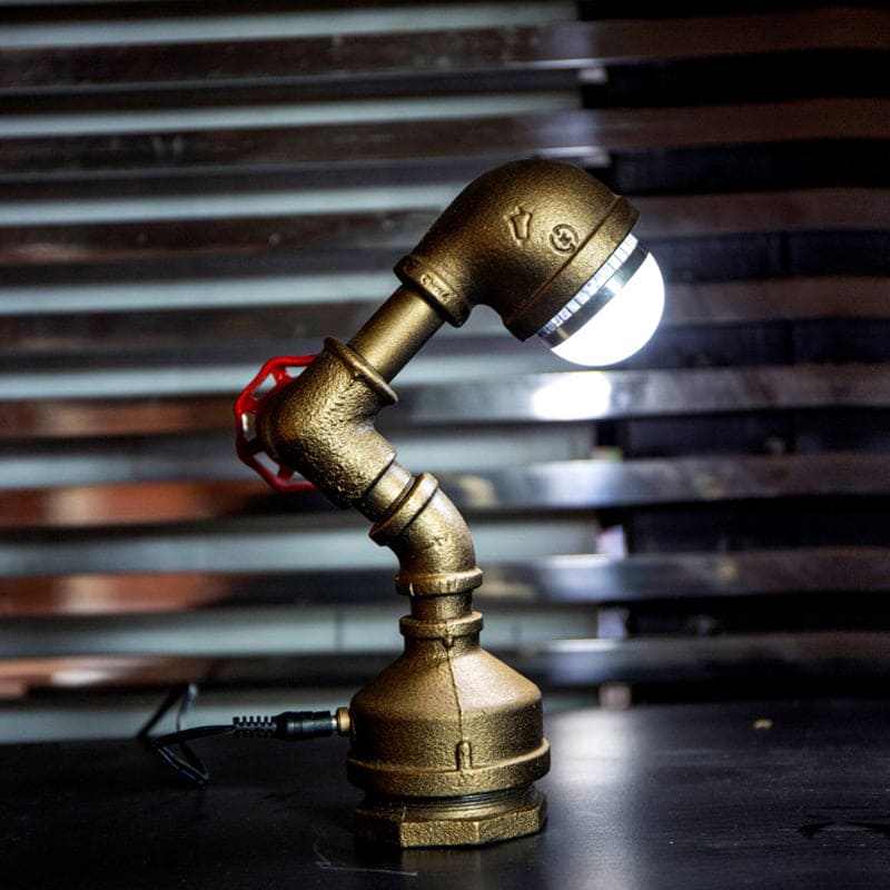 Steampunk Metal Robot Lamp for bedroom, living room and office