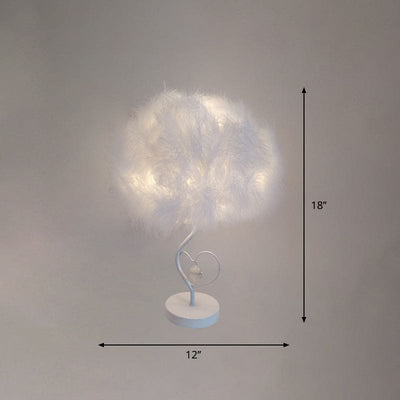 Scandinavian romantic Feather table lamp