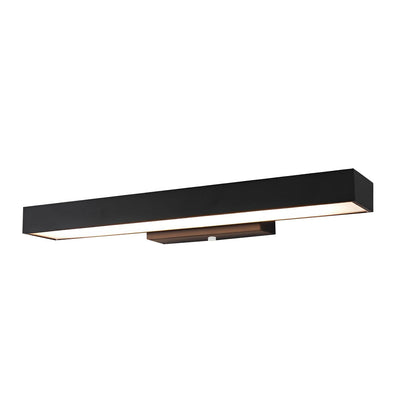 Rectangular Motion Sensor Black Modern Wall Lamp