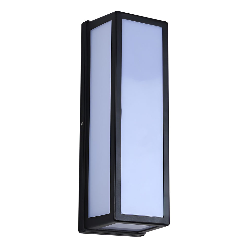 Rectangle  Motion Sensor Black Modern Wall Sconce