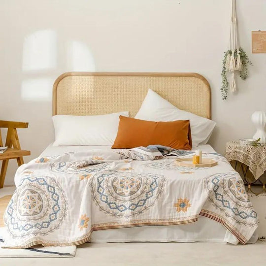 Serene Mandala Throw Blanket